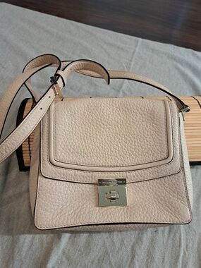 Kate Spade Pebbled Cream Leather Shoulder  Handbag purse